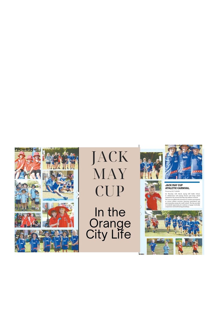 A screenshot of the paper article and photos of the Jack May Cup that was published in the Orange City Life.